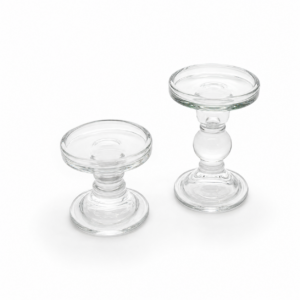 Glass pillar candel holder