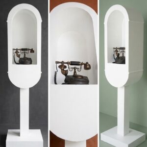 White Telephone Booth Prop